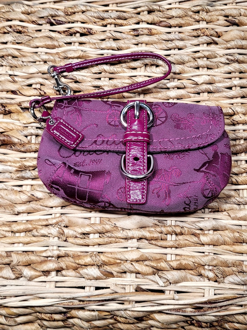 Coach Y2K  Signature-Print Wristlet with Buckle Accent - Picture 2 of 16